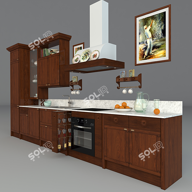 Arca Lofty Kitchen: Modern and Functional 3D model image 2