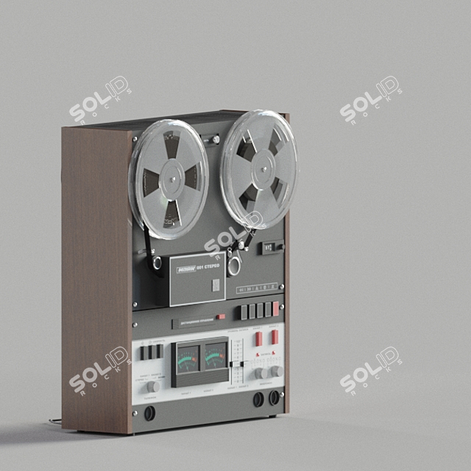 Vintage BEACON Reel Tape Recorder 3D model image 2