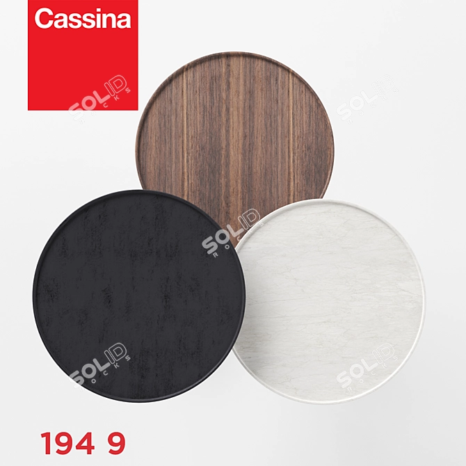 Cassina 194 9 Service Tables 2: Versatile Heights & Sizes 3D model image 2