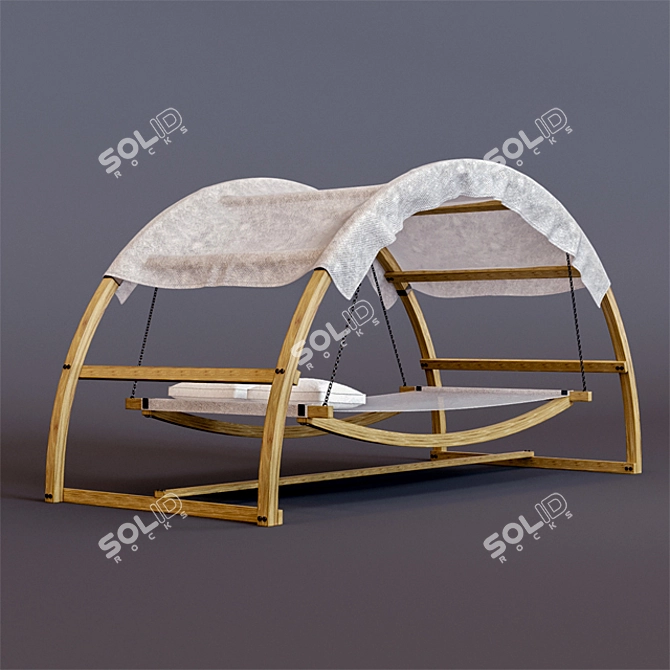 Garden Swing: Adding Charm and Relaxation 3D model image 2