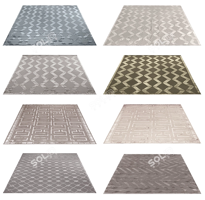 Luxury Rug Collection 3D model image 1