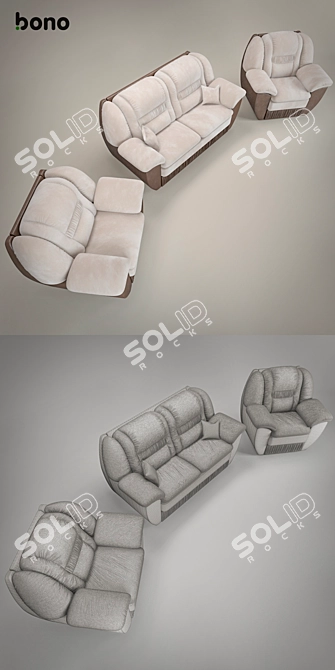 Modern Sofa and Armchair Set | Bono Chester 3D model image 3