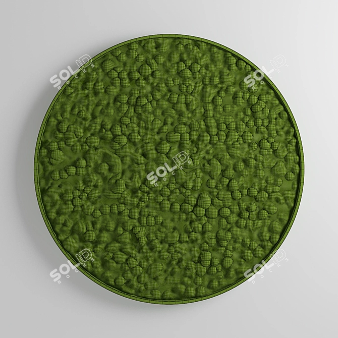 Moss Circle Panel: D800mm, UV Mapped 3D model image 3