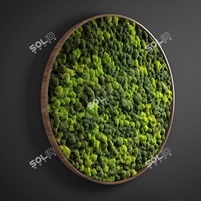 Moss Circle Panel: D800mm, UV Mapped 3D model image 4