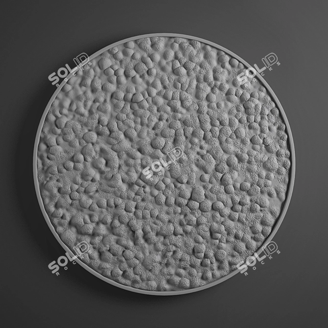 Moss Circle Panel: D800mm, UV Mapped 3D model image 6