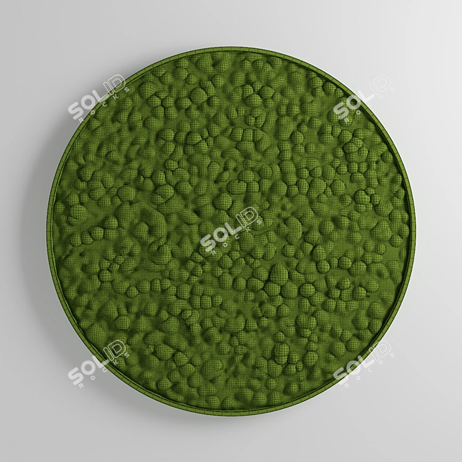 Moss Circle Panel: D800mm, UV Mapped 3D model image 7