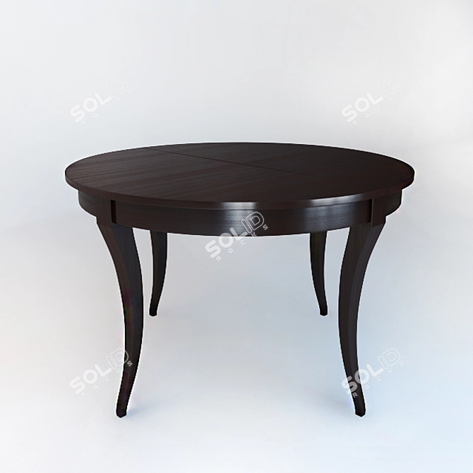 Luna Extendable Table - Mokko Finish 3D model image 2