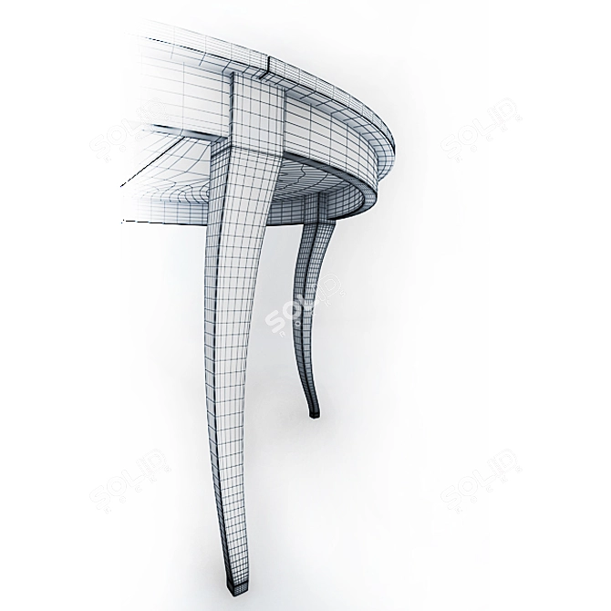 Luna Extendable Table - Mokko Finish 3D model image 3