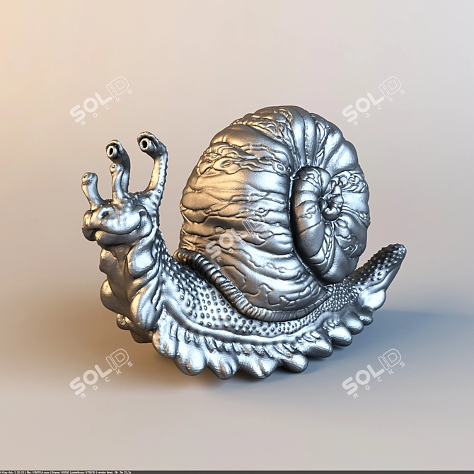 Custom Snail Sculpture: Unique Art Piece 3D model image 1