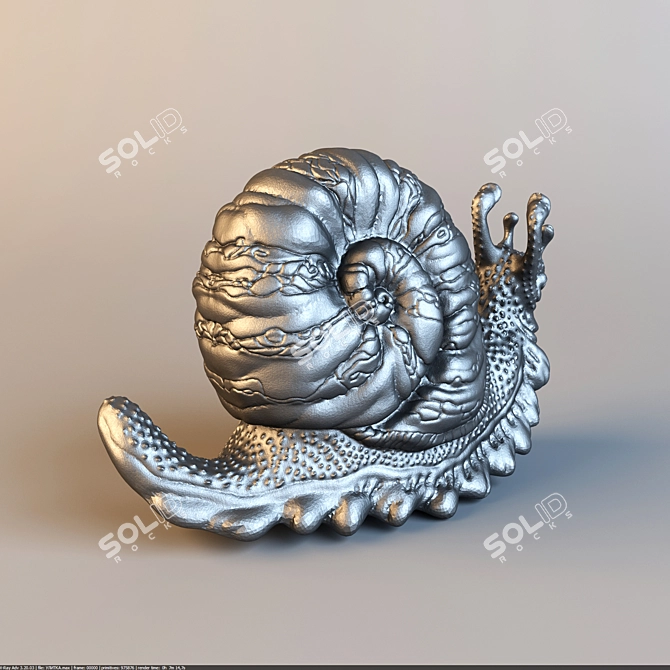 Custom Snail Sculpture: Unique Art Piece 3D model image 3