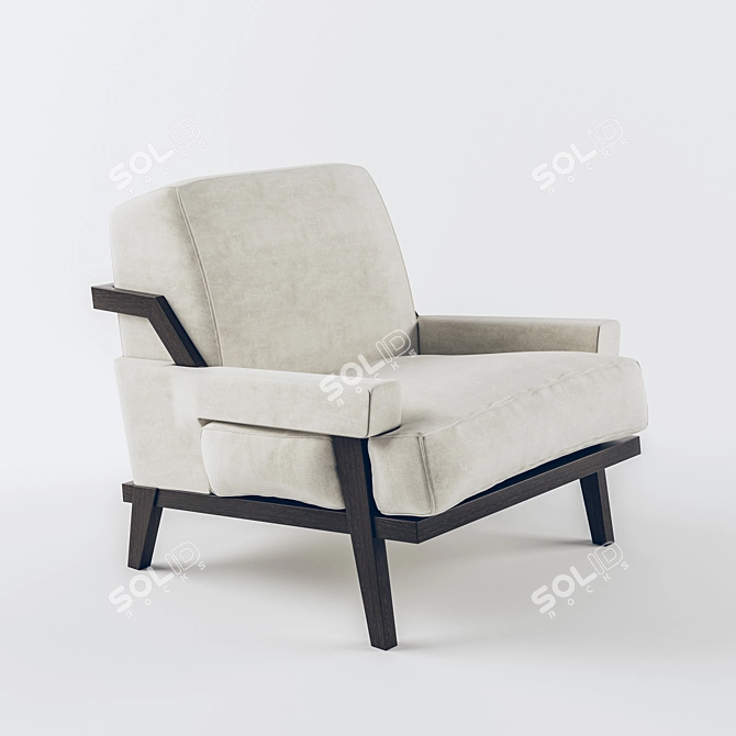 Luxury Cigar Lounge Chair 3D model image 1