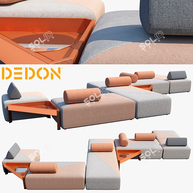 Modular Brixx Dedon: Transform and Lounge 3D model image 1