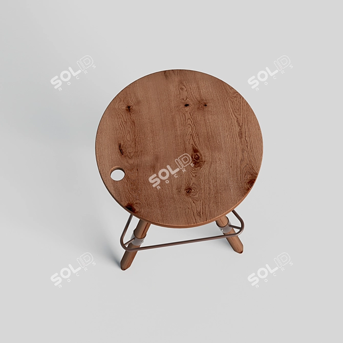 Riva 1920 Ello Vintage Bar Chair 3D model image 2