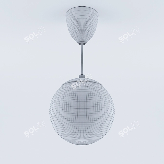 Modern Ceiling Lamp with HÖLJES IKEA Design 3D model image 3