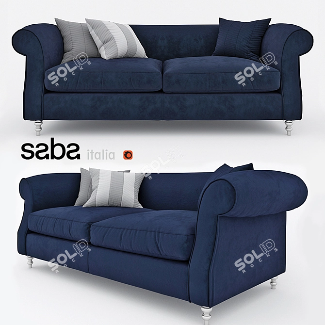 Opium Two-Seater Sofa by Saba 3D model image 1