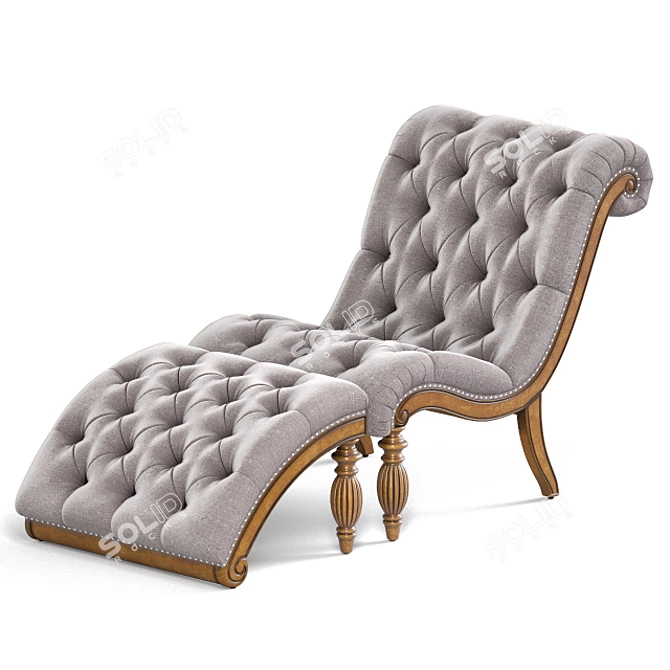 Elegant Bellagio Chaise Lounge Set 3D model image 1