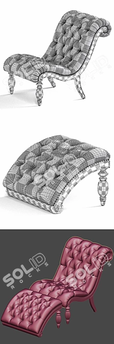 Elegant Bellagio Chaise Lounge Set 3D model image 3