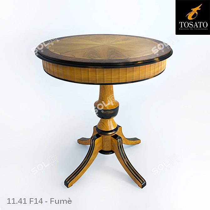 Tosato Fume Round Intarsia Table 3D model image 1