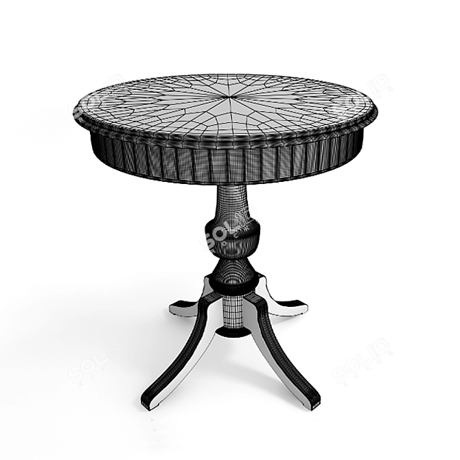 Tosato Fume Round Intarsia Table 3D model image 2