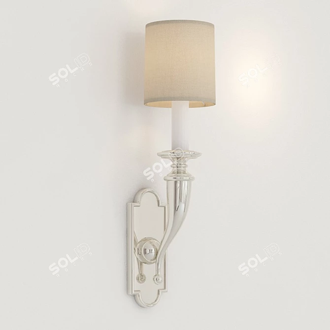 Elegant Chapman Horn Wall Sconce 3D model image 2