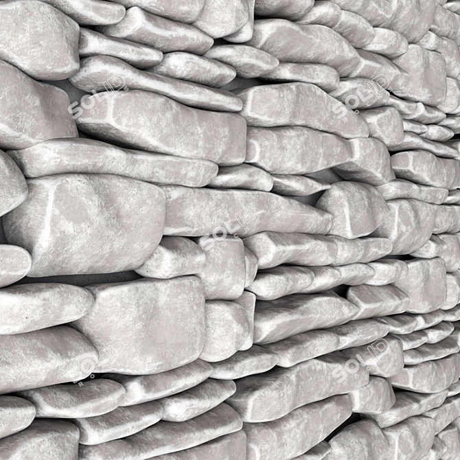 Stine Rock Panel Decor 3D model image 2