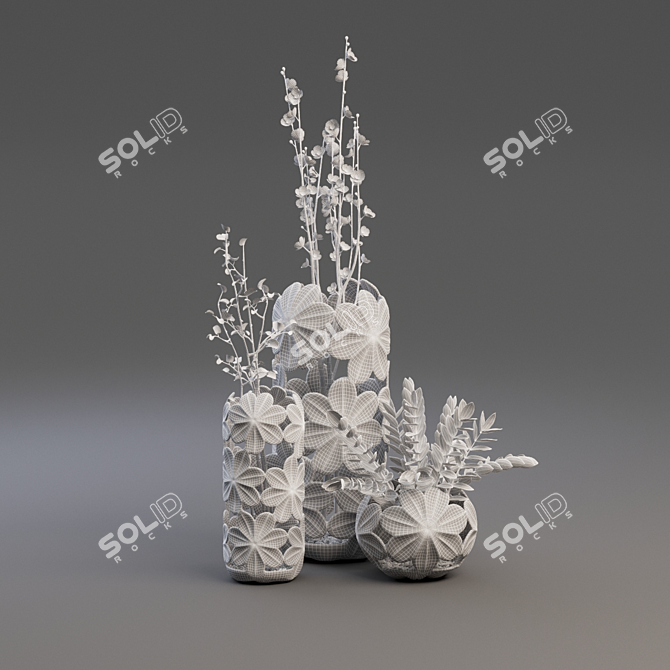 Everlasting Elegance: Eterna Ceramic Vases 3D model image 2