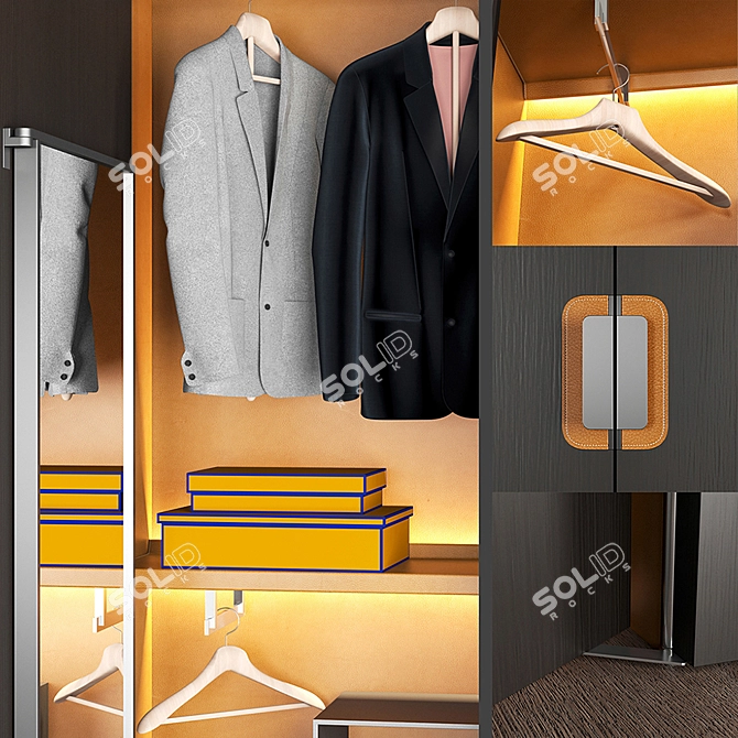 Rotating Wardrobe: Stylish and Space-saving 3D model image 3