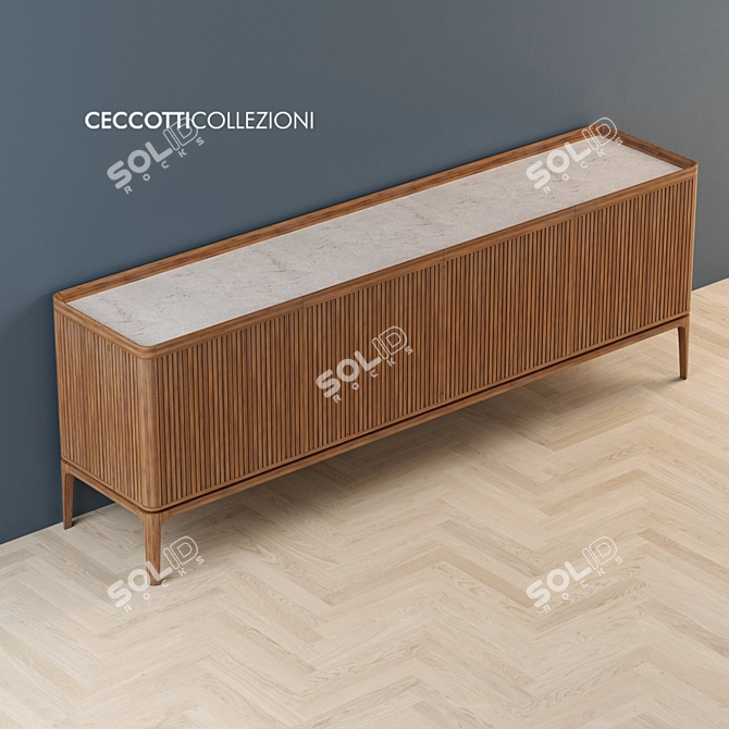 Elegant Neverfull Low Sideboard 3D model image 2