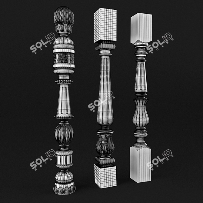 Title: Precision Carving Balusters for CNC Cutting 3D model image 3