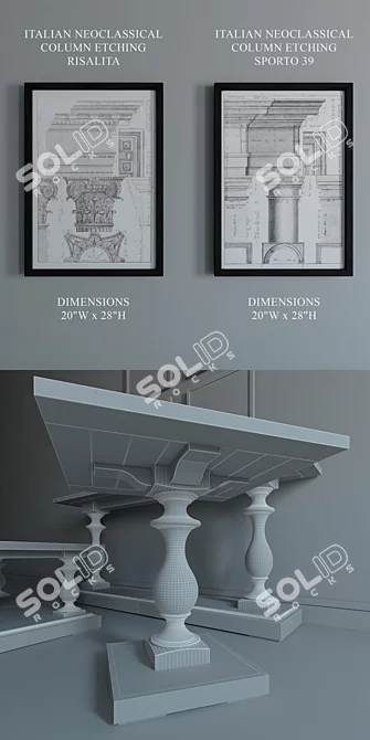 Antique Inspired Monastery Console 3D model image 3