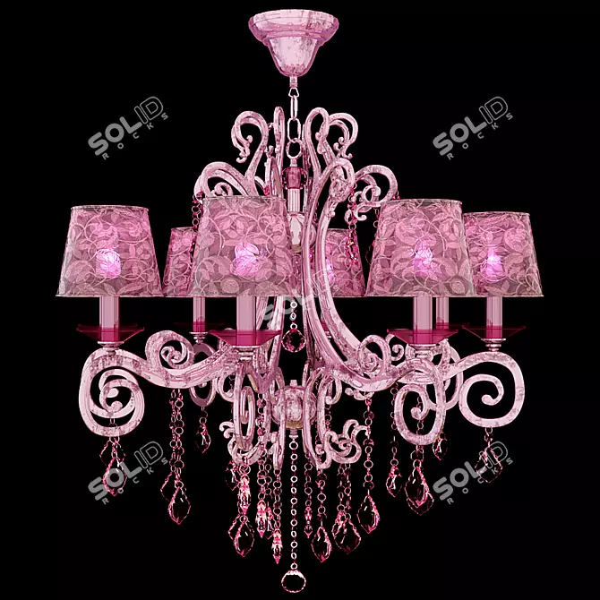 Luxury Swarovski Crystal Chandelier 3D model image 1