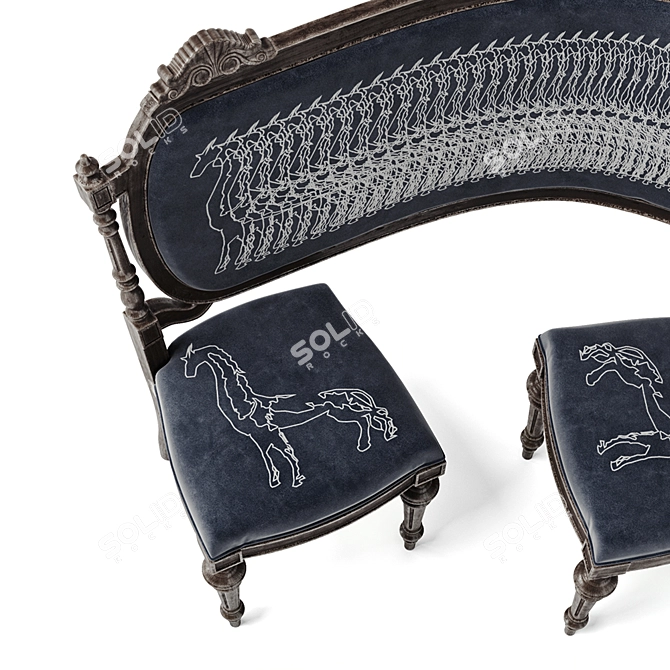 Revolutionary Love Seat 3D model image 2