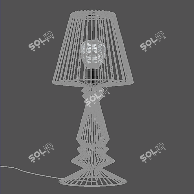 Sleek Black Table Lamp 3D model image 3