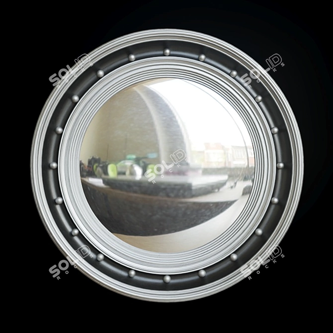 Elegant Round Mirror - 72cm 3D model image 2