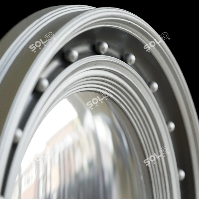 Elegant Round Mirror - 72cm 3D model image 3