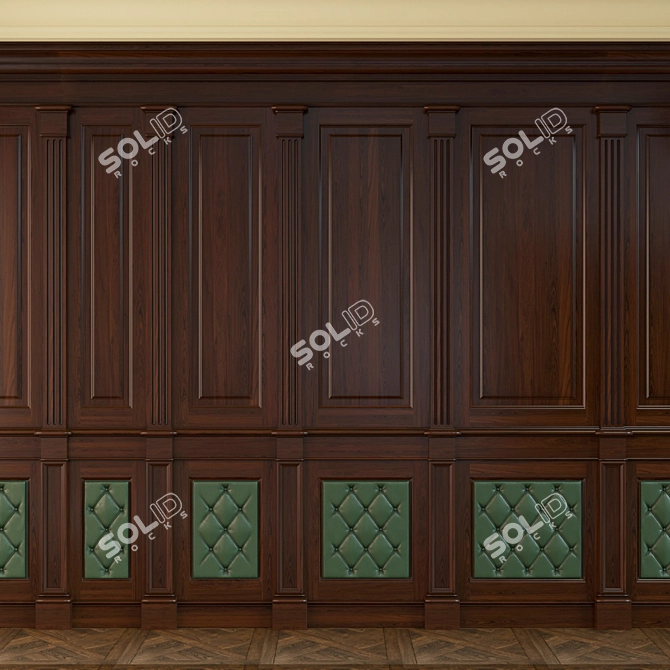 Wooden Skin Panel Set-01 3D model image 1