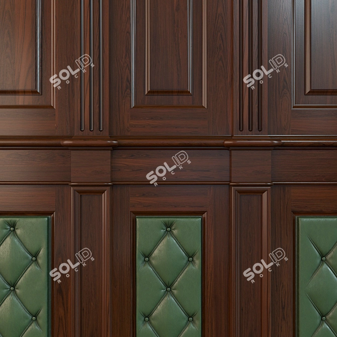 Wooden Skin Panel Set-01 3D model image 2