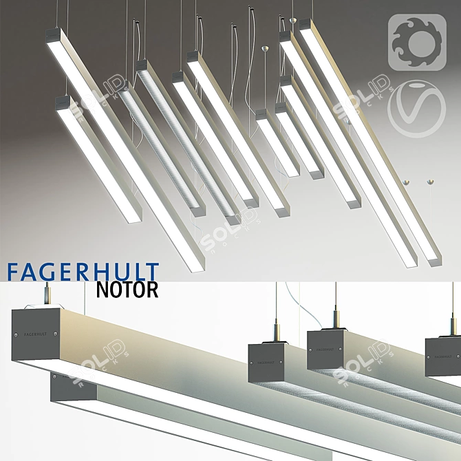 Fagerhult Notor Pendant Set 3D model image 1