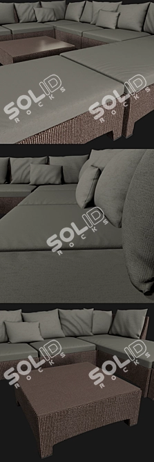 Modular Barcelona Dedon: Versatile and Stylish 3D model image 2