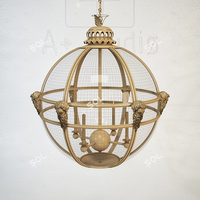 Neptune's Finale: JAMB Mask Globe 3D model image 2