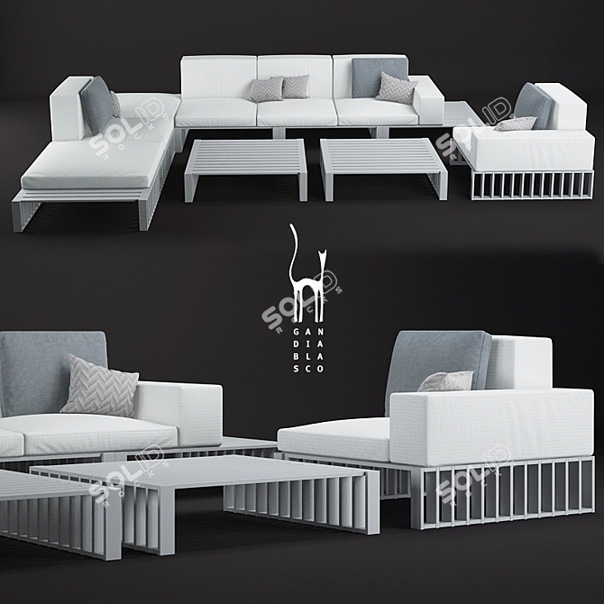 GANDIABLASCO Docks Modular Outdoor Furniture 3D model image 1