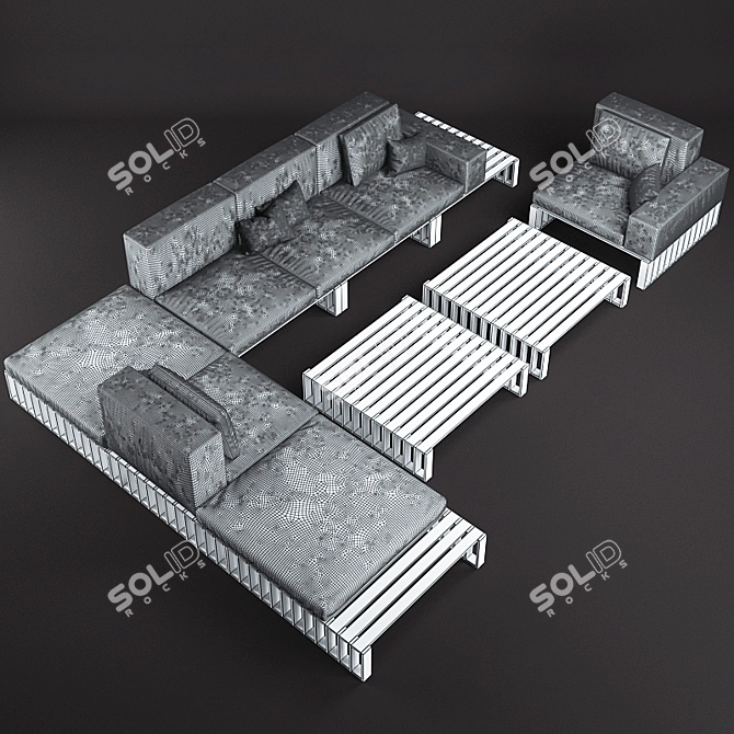 GANDIABLASCO Docks Modular Outdoor Furniture 3D model image 3