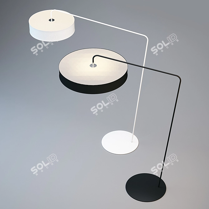 Modoluce Corner Floor Lamp - Sleek Design 3D model image 2