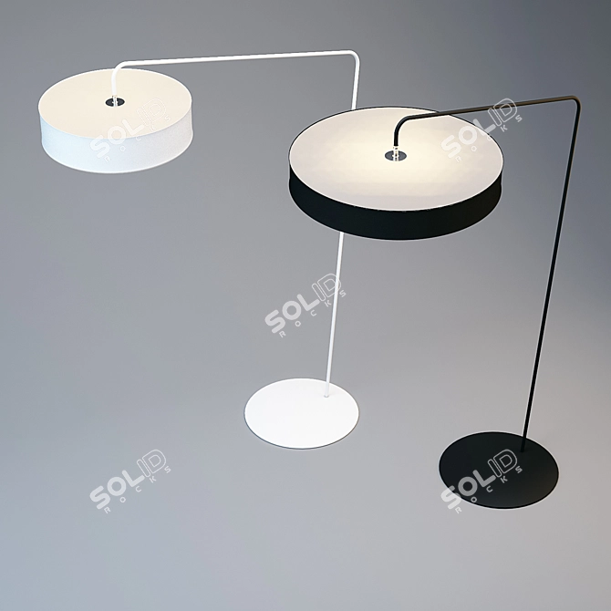 Modoluce Corner Floor Lamp - Sleek Design 3D model image 3