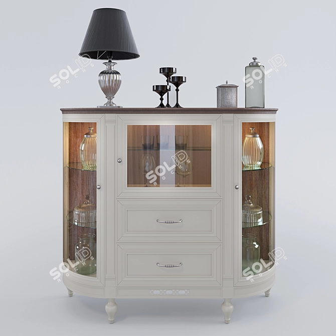 Taranko Buffet Florencja: Elegance in Natural Wood 3D model image 2