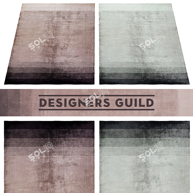 Silver Birch Nilaruna Rug: Textured Elegance in Various Sizes 3D model image 1