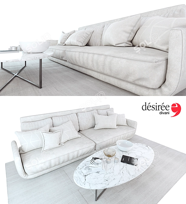 Title: Tuliss Desiree Sofa - Comfort and Style in One 3D model image 2