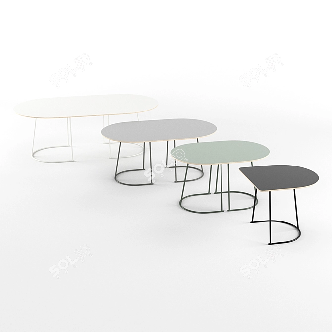Muuto Airy Tables Set: Modern and Versatile 3D model image 3