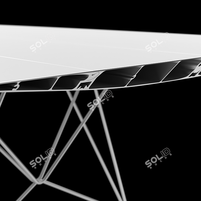 Sleek Barcelona Design Table - Loft Style 3D model image 2