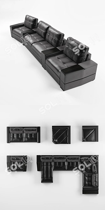 Title: Sheridans Modular Sofa Set 3D model image 2
